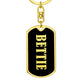 Bettie v02 - Luxury Dog Tag Keychain