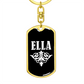 Ella v03a - Luxury Dog Tag Keychain