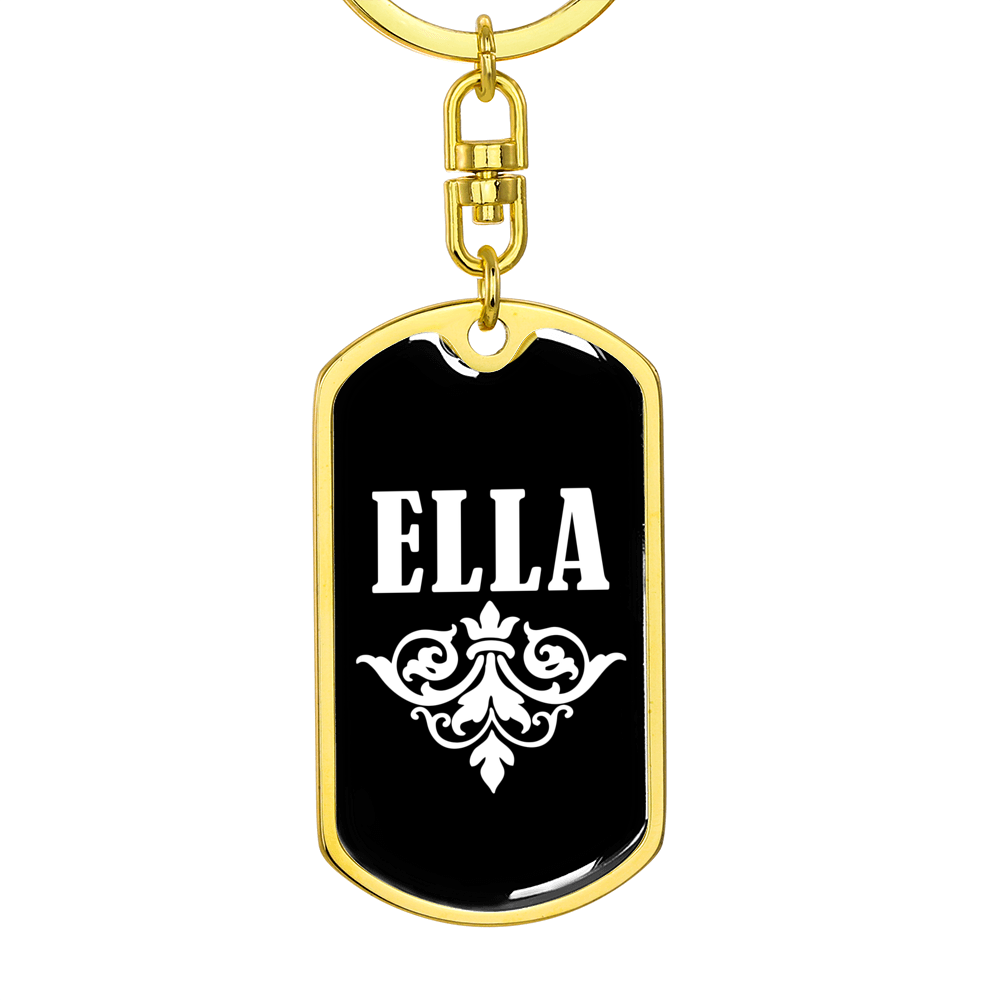 Ella v03a - Luxury Dog Tag Keychain