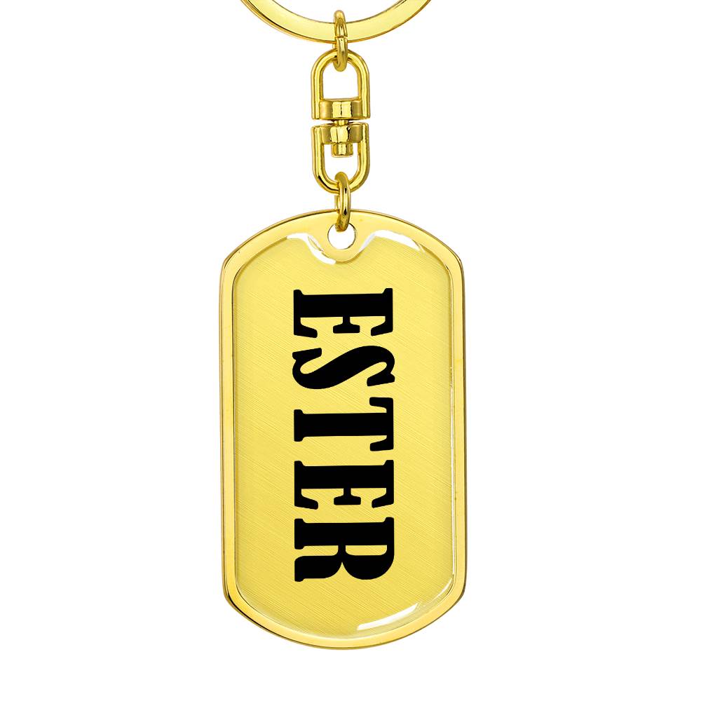 Ester v01 - Luxury Dog Tag Keychain