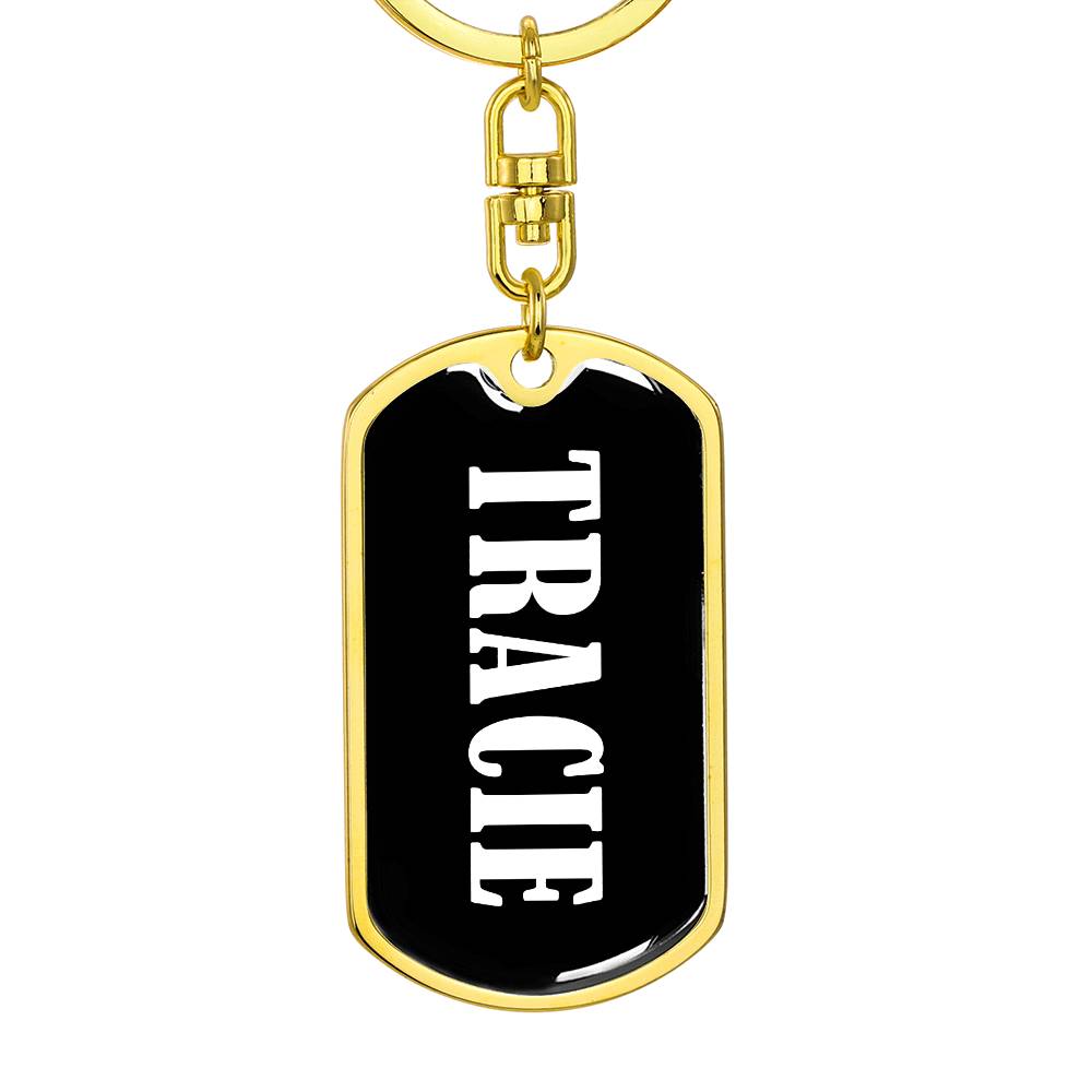 Tracie v03 - Luxury Dog Tag Keychain