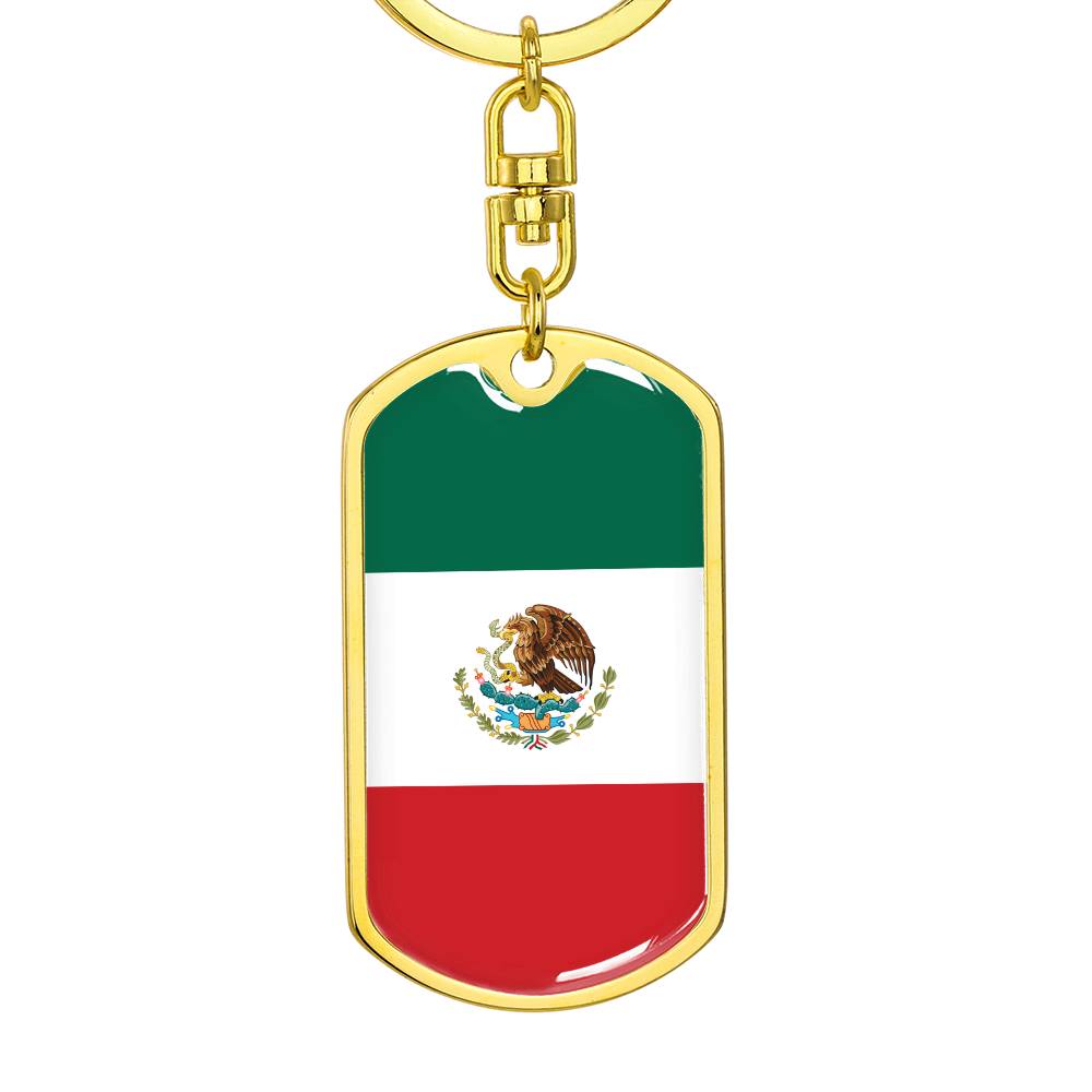 Mexican Flag - Luxury Dog Tag Keychain