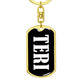 Teri v03 - Luxury Dog Tag Keychain
