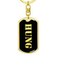 Hung v2 - Luxury Dog Tag Keychain