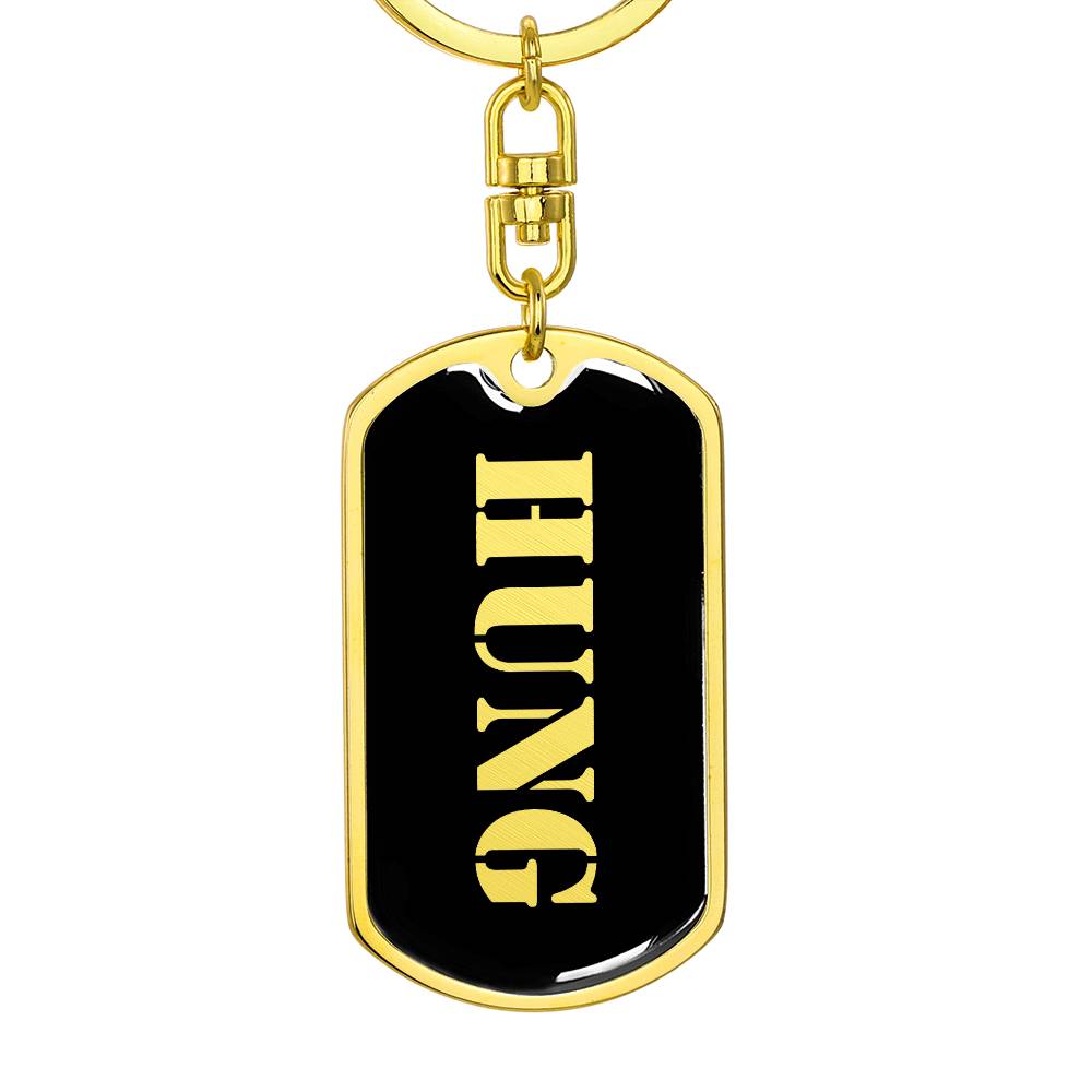 Hung v2 - Luxury Dog Tag Keychain