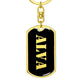 Alva v2 - Luxury Dog Tag Keychain
