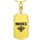 Monica v01a - Luxury Dog Tag Keychain