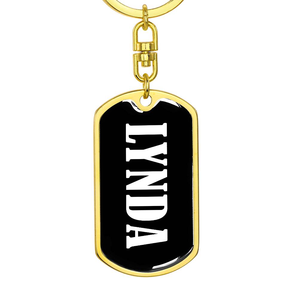 Lynda v01w - Luxury Dog Tag Keychain
