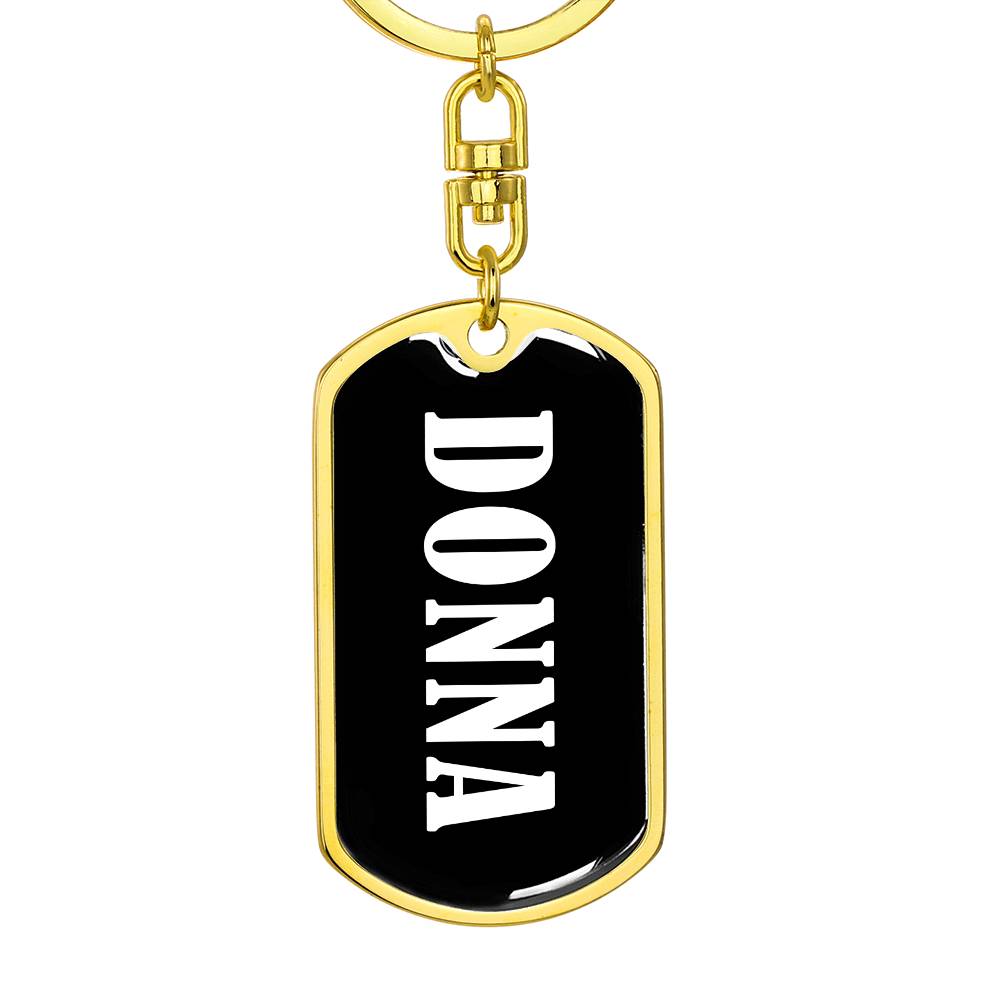 Donna v01w - Luxury Dog Tag Keychain