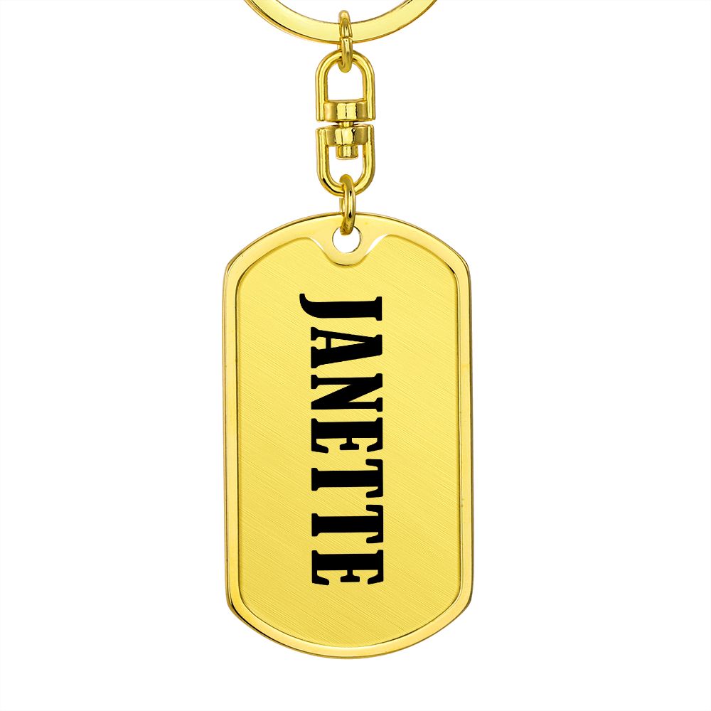 Janette v01 - Luxury Dog Tag Keychain