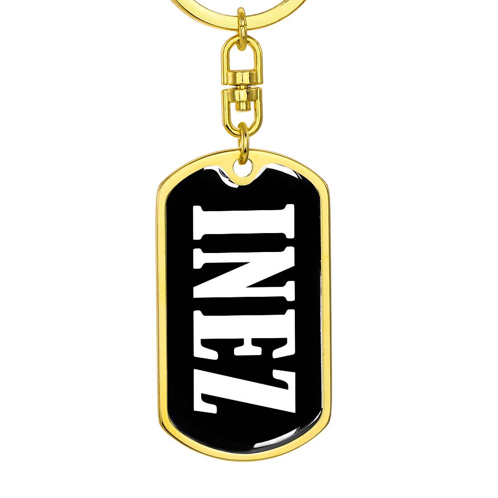Inez v01w - Luxury Dog Tag Keychain