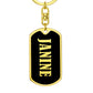 Janine v02 - Luxury Dog Tag Keychain