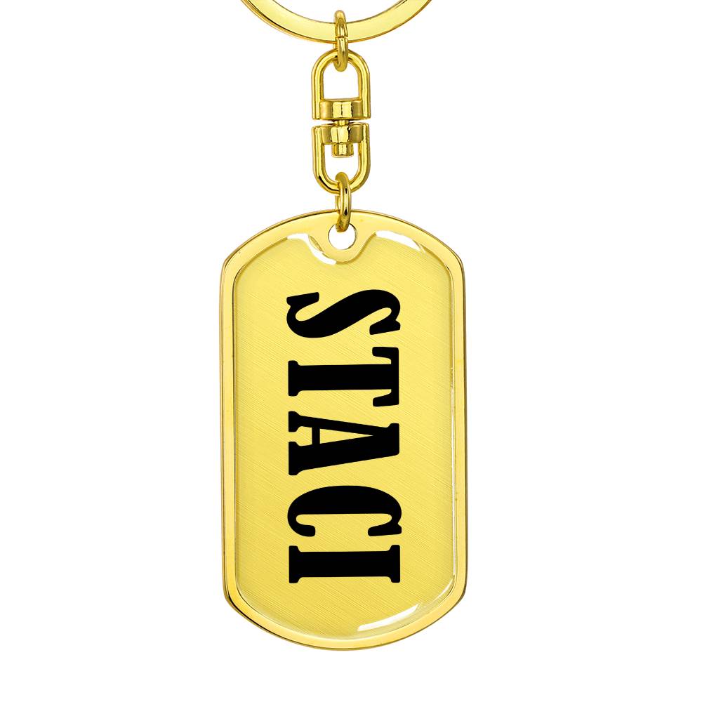 Staci v01 - Luxury Dog Tag Keychain