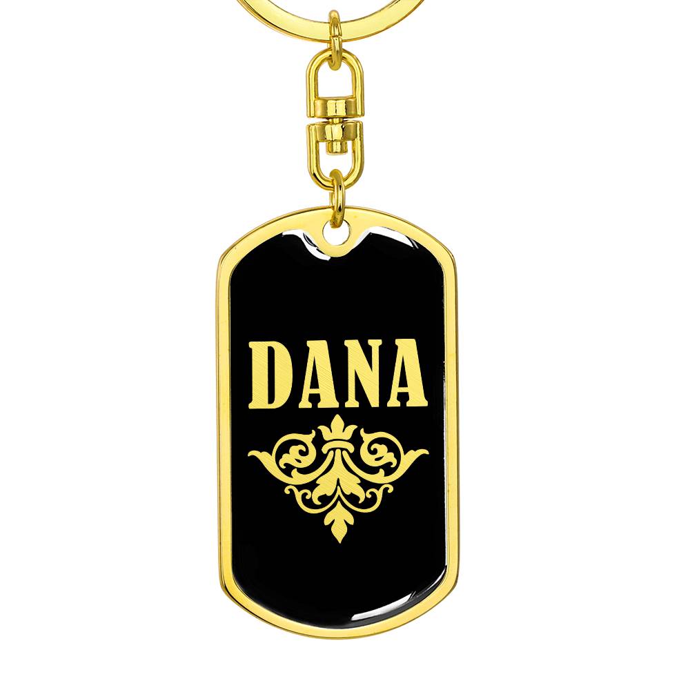 Dana v02a - Luxury Dog Tag Keychain