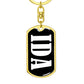 Ida v01w - Luxury Dog Tag Keychain