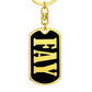 Fay v02 - Luxury Dog Tag Keychain