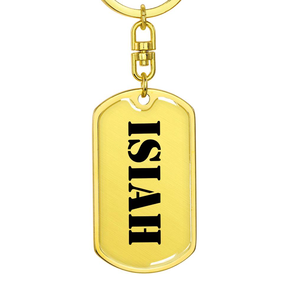 Isiah - Luxury Dog Tag Keychain