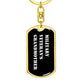 Military Veteran's Grandmother v3 - Luxury Dog Tag Keychain