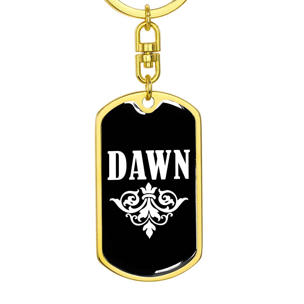Dawn v03a - Luxury Dog Tag Keychain