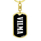 Vilma v03 - Luxury Dog Tag Keychain
