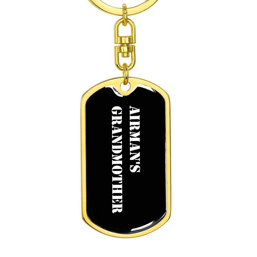 Airman's Grandmother v3 - Luxury Dog Tag Keychain