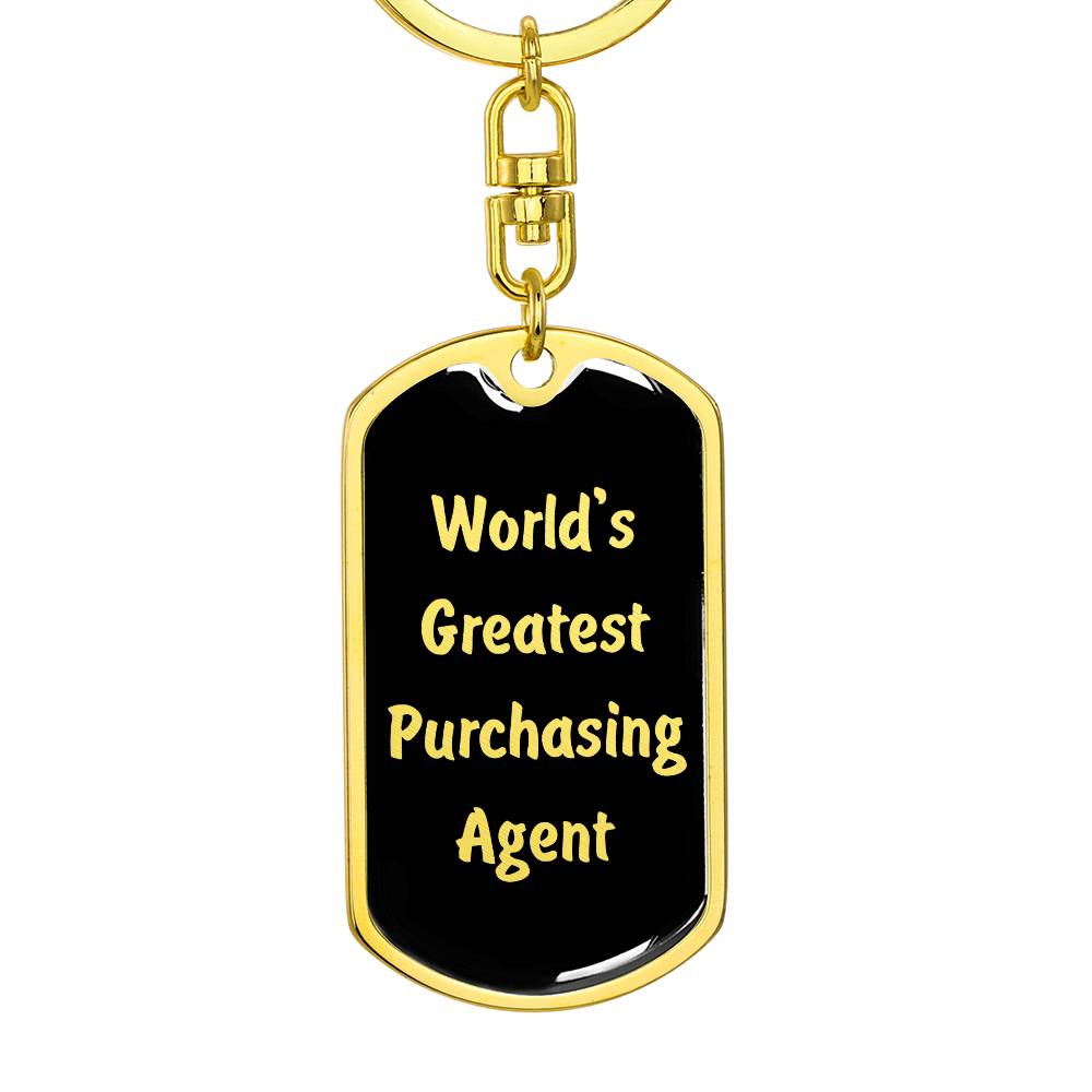 World's Greatest Purchasing Agent v2 - Luxury Dog Tag Keychain