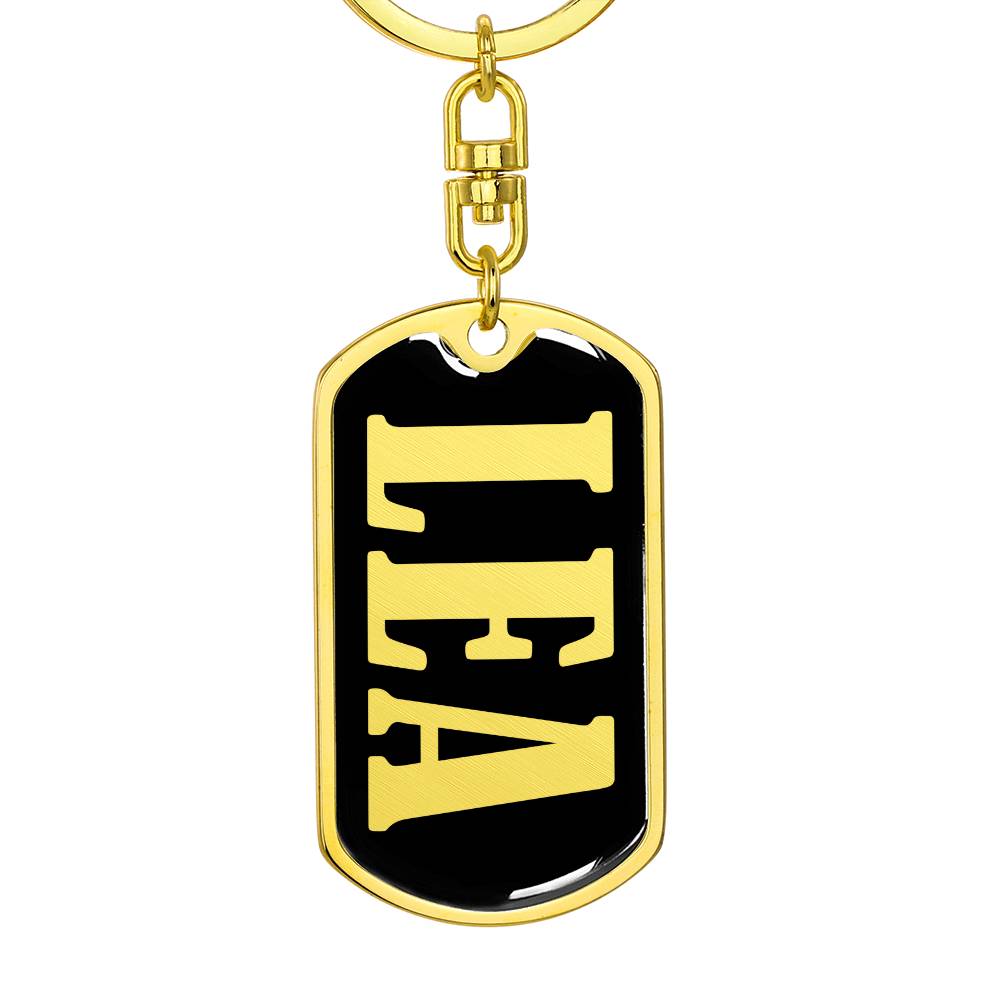 Lea v02 - Luxury Dog Tag Keychain