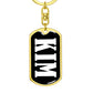 Kim v01w - Luxury Dog Tag Keychain