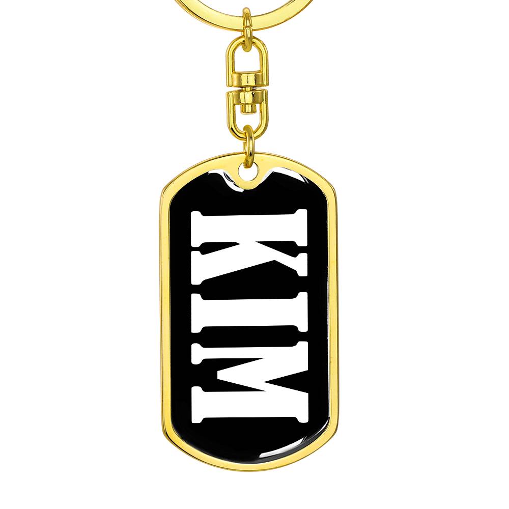 Kim v01w - Luxury Dog Tag Keychain