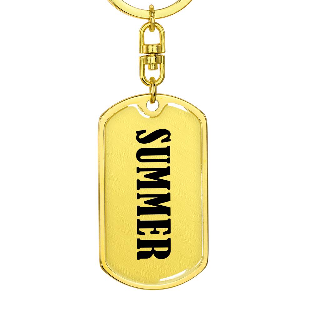 Summer v01 - Luxury Dog Tag Keychain