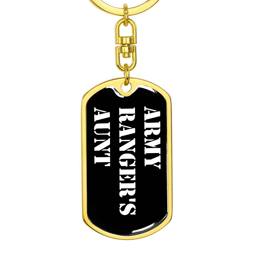 Army Ranger's Aunt v3 - Luxury Dog Tag Keychain