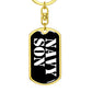 Navy Son v3 - Luxury Dog Tag Keychain