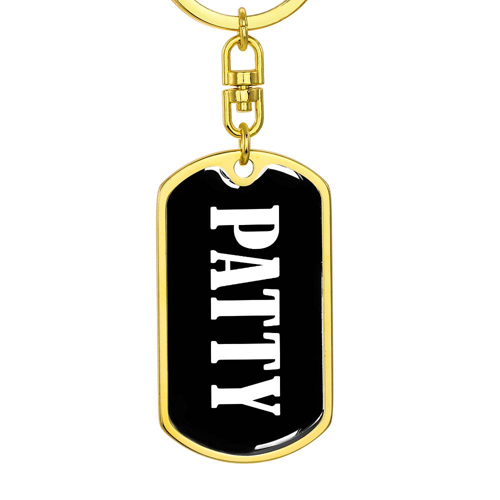Patty v01w - Luxury Dog Tag Keychain