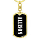 Allison v01w - Luxury Dog Tag Keychain