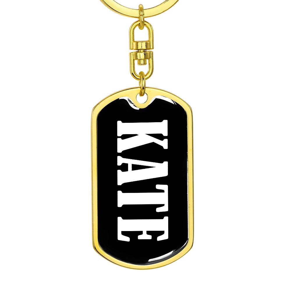 Kate v03 - Luxury Dog Tag Keychain