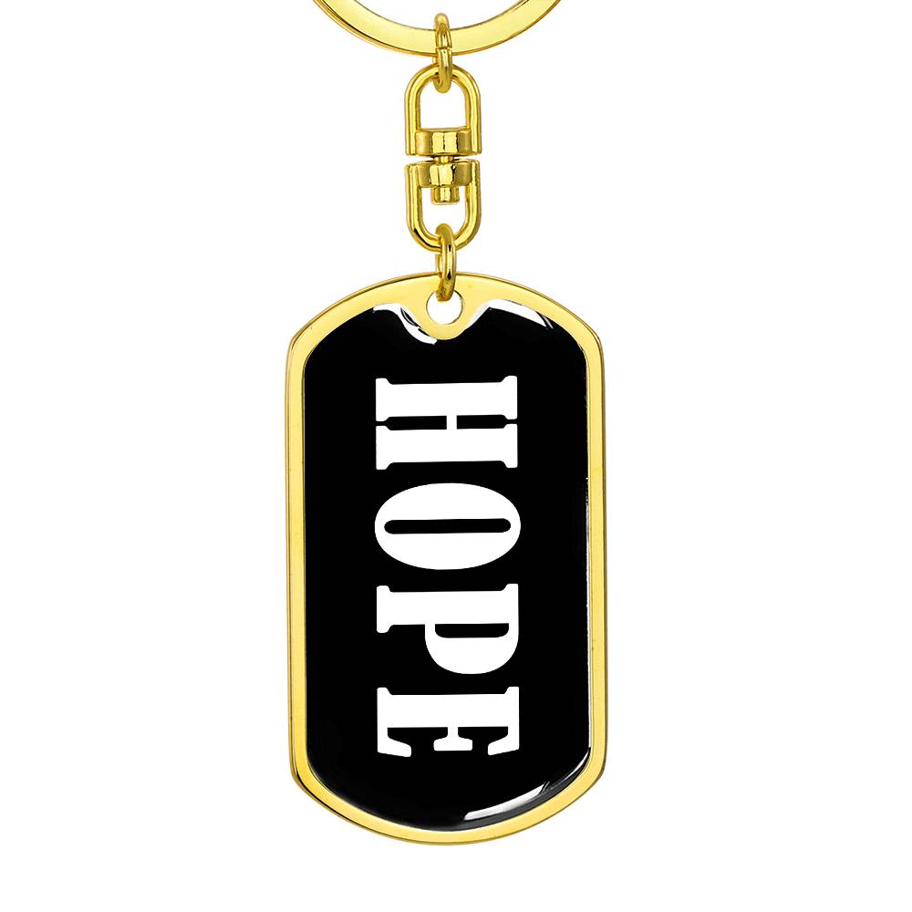 Hope v03 - Luxury Dog Tag Keychain