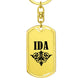 Ida v01a - Luxury Dog Tag Keychain