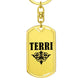 Terri v01a - Luxury Dog Tag Keychain