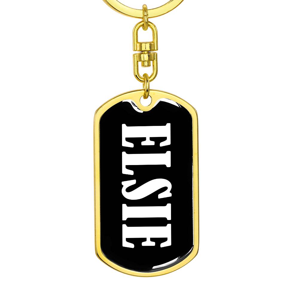 Elsie v01w - Luxury Dog Tag Keychain