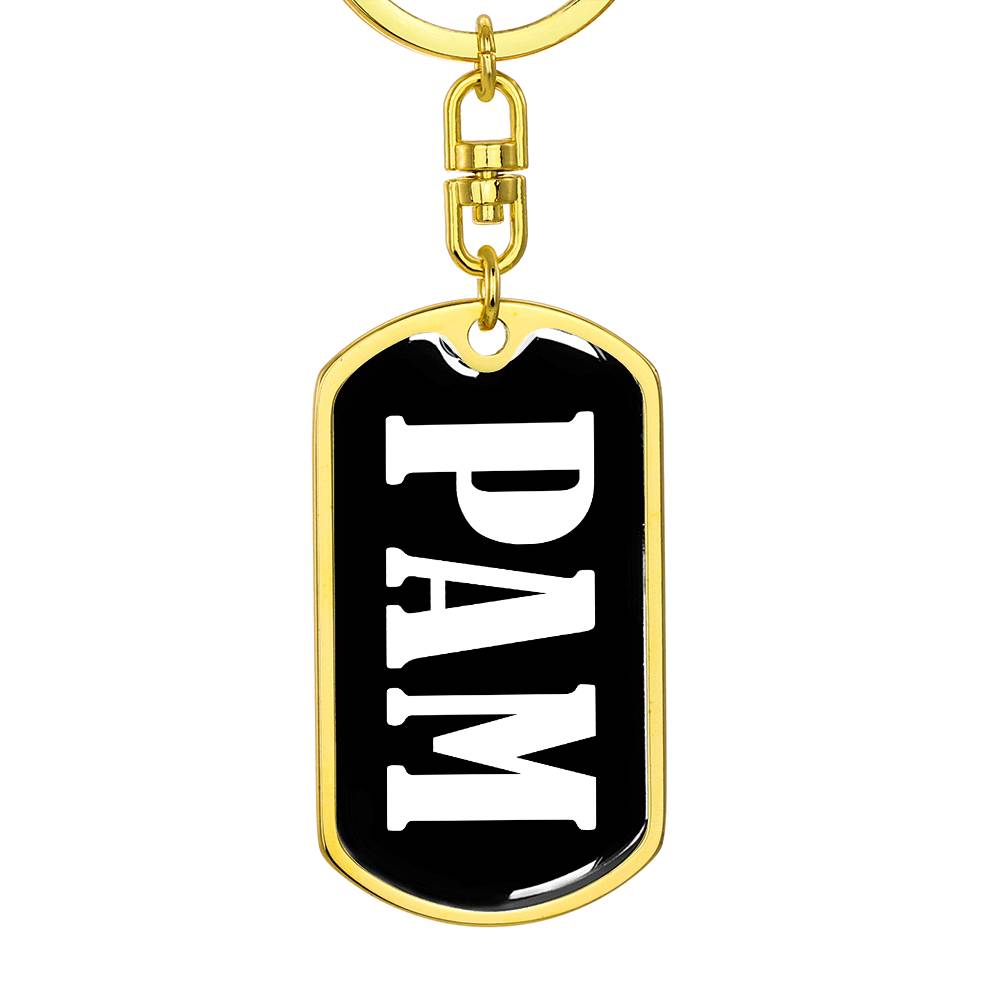 Pam v01w - Luxury Dog Tag Keychain