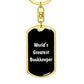 World's Greatest Bookkeeper v3 - Luxury Dog Tag Keychain