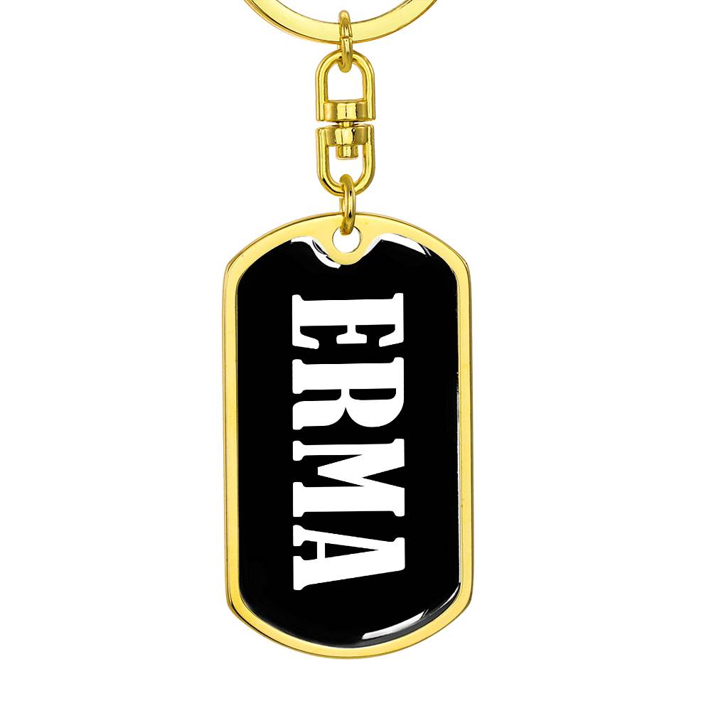 Erma v01w - Luxury Dog Tag Keychain