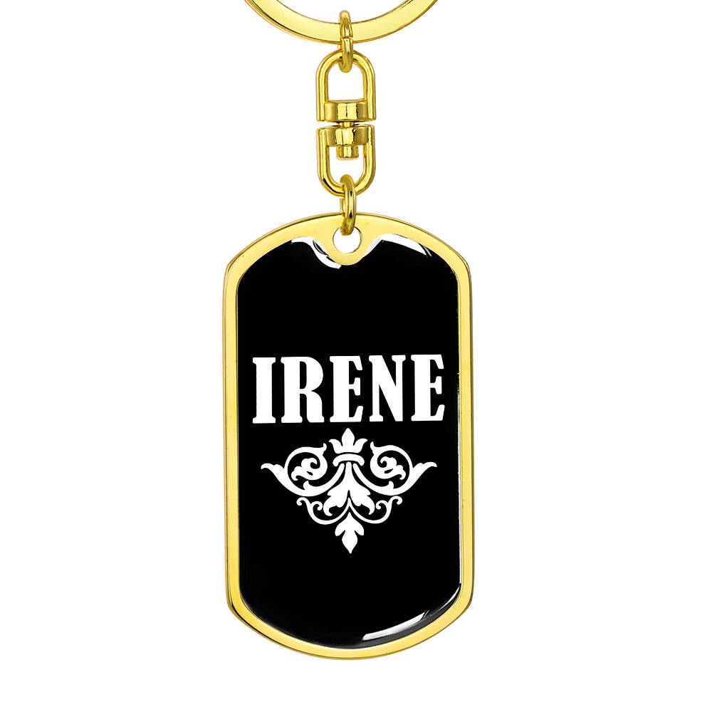 Irene v03a - Luxury Dog Tag Keychain