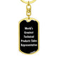 World's Greatest Technical Products Sales Representative v3 - Luxury Dog Tag Keychain