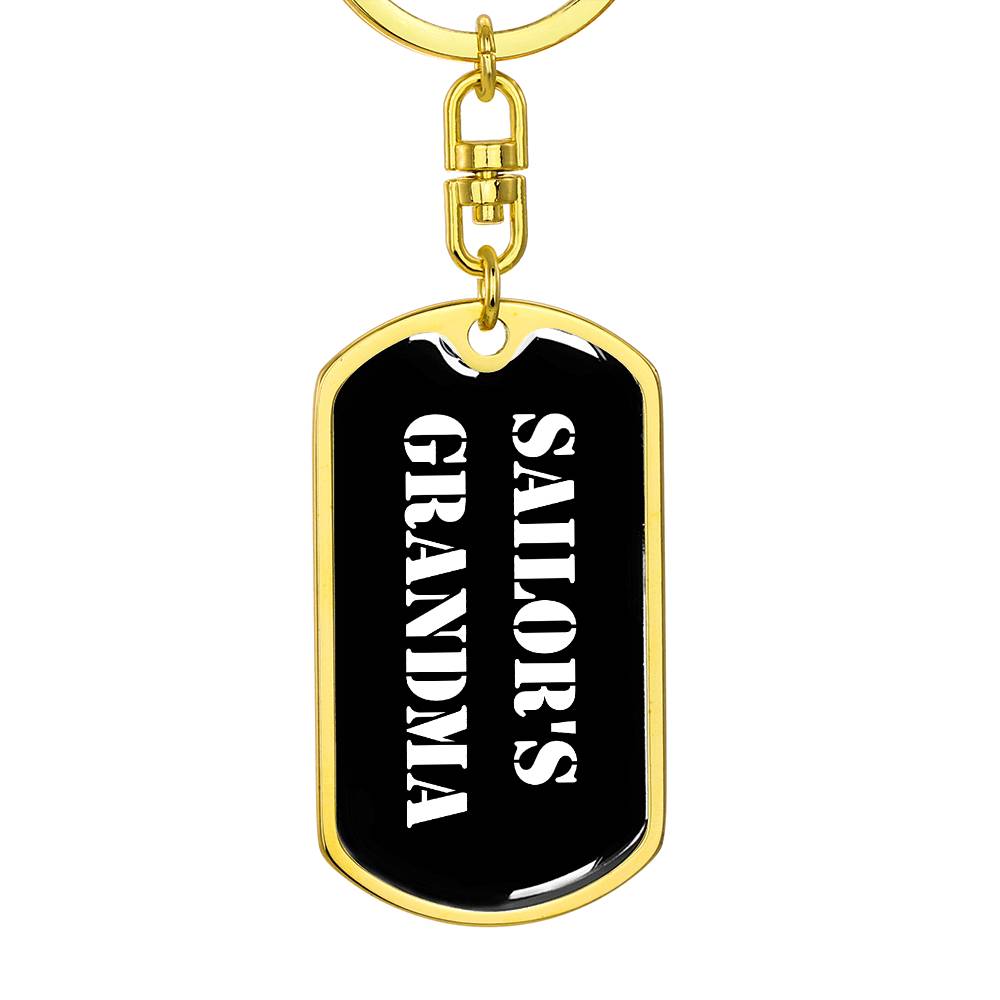 Sailor's Grandma v3 - Luxury Dog Tag Keychain