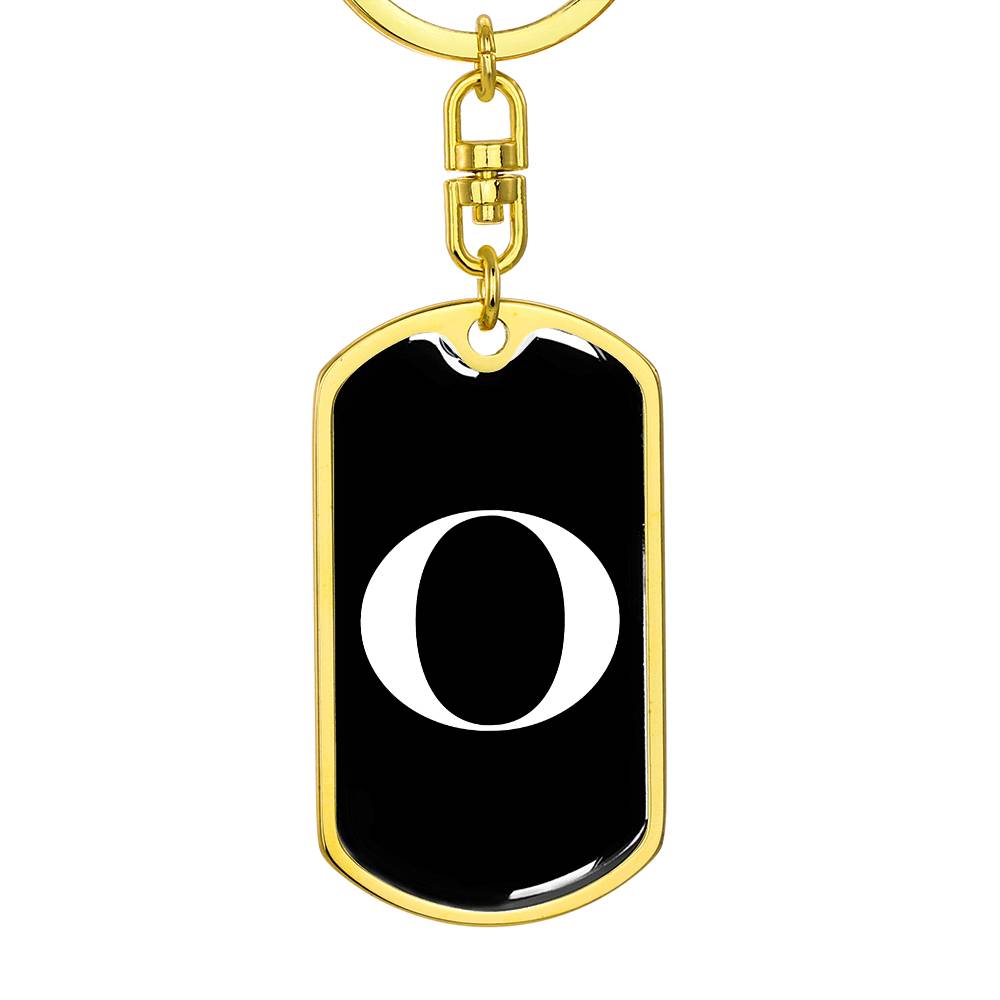 Initial O v3a - Luxury Dog Tag Keychain