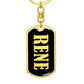 Rene v02 - Luxury Dog Tag Keychain