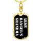Army Ranger's Grandma v3 - Luxury Dog Tag Keychain