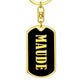 Maude v02 - Luxury Dog Tag Keychain