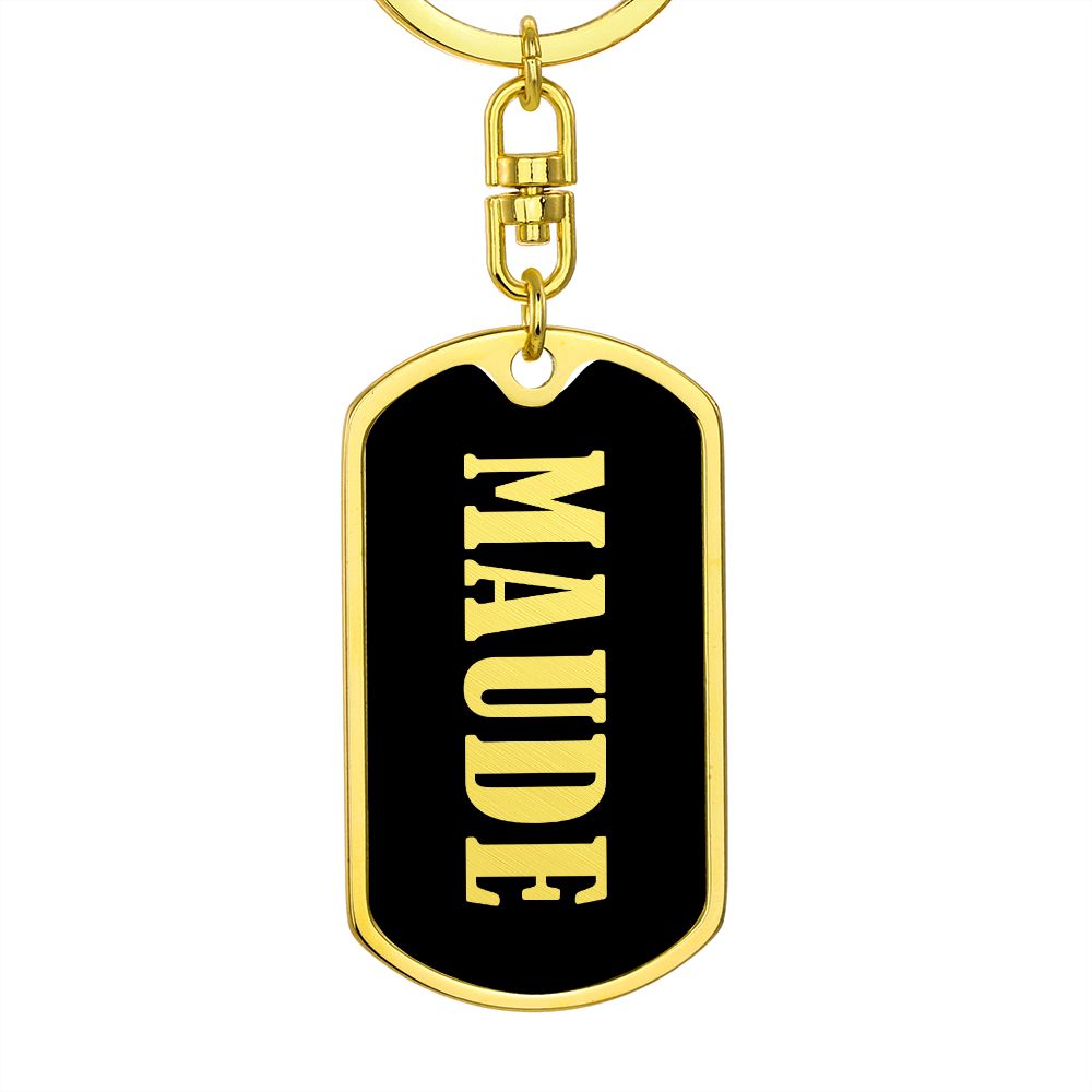 Maude v02 - Luxury Dog Tag Keychain